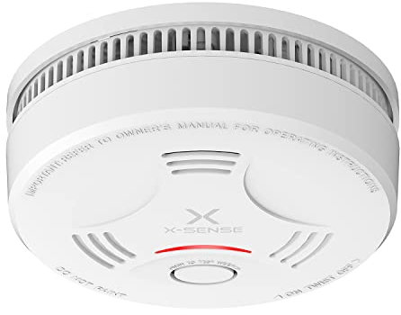 X-Sense Smoke Alarm for Home, 10-Year Battery Fire Alarm, LED Indicator & Silence Button, Smoke Detector Battery Operated, Conforms to EN 14604 Standard, SD11