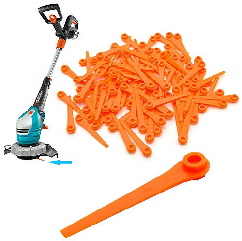 Chuancheng 100 Stück Kunststoff-Rasentrimmer-Klingen Ersatz für Gardena 9823 9825 9820 9821