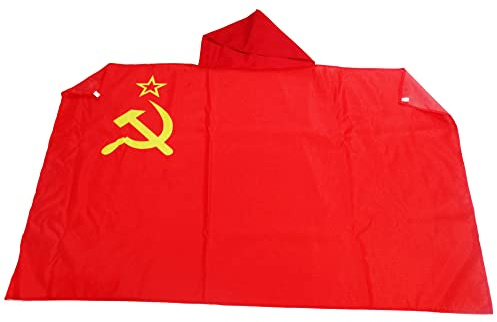 AZ FLAG Mantello URSS 150x90 cm Comunista Poliestere Leggero | Uso interno mantello da tifoso bordi cuciti e finitura leggera