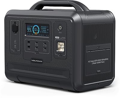 VDL Portable Power Station 960Wh/1200W, LiFePO4 Battery Fully Charged Within 1 Hours, 11-Ports Electric Generator, Solar Generator for Outdoor Camping Home Emergency HS1200