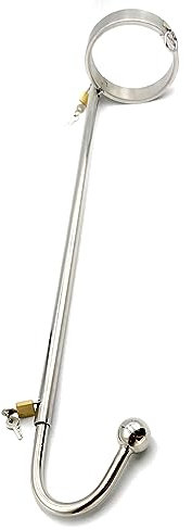 ZTHBYSB Einstellbar Edelstahl Anal Hook Ball Perlen Fesseln Kit Sex Bondage SM Sexspielzeug mit Abschließbar Neck Kragen/Halsband Slave Zurückhaltung Fetisch Sex Toys für Paare,Plug 3.8cm,Mann