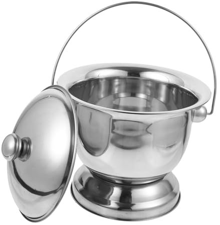 WOFASHPURET 1 Satz Urineimer Urinale, Spucknapf Bettpfanne Kunststoff Urinflasche tragbares Töpfchen für Kinder Spucknapf mit Deckel älteres Urinal Universal- Metall Zubehör
