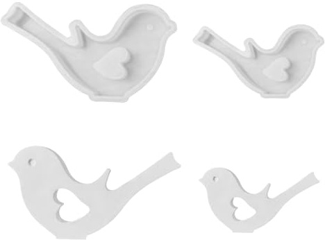 Silikonform Vogelform,2 Stück Vogelform Gipsform zum Gießen,DIY Geprägte Vogelform Gipsform zum Gießformen für Herstellung von handwerklichen Dekorationen verwendet