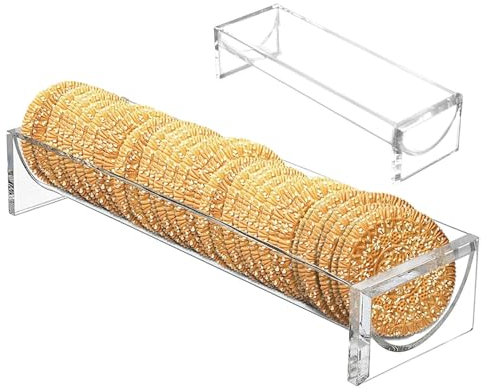Cracker Server Holder Tray | Keksständer und Cracker Server | Acryl Vorspeise Serviertablett mit Lebensmitteldisplay Ständer, transparenter Knallbonbon-Halter für Karneval und Hochzeit