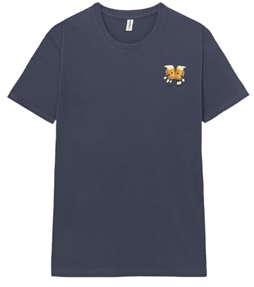 Pampling Camiseta de Manga Corta, 100% Algodón, Ropa Unisex para Hombre y Mujer, Serigrafiada con Cuello Redondo y Corte Recto, Color Azul o Rojo (Dont Worry Beer Happy)