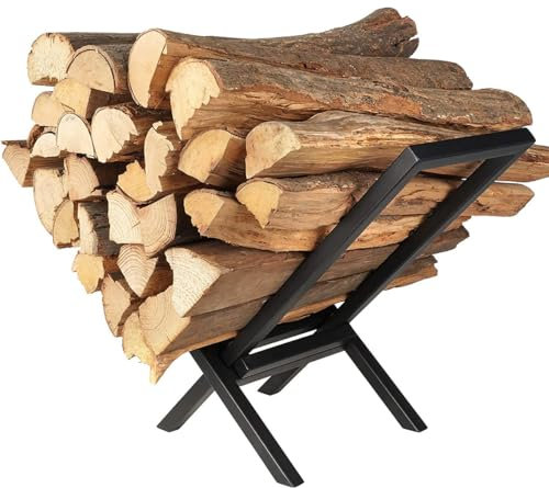 Purzen Feuerholz-Rack, auch wenn es mit Brennholz gefüllt ist, steht es immer noch fest