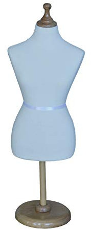 XINYUNFEI Schneiderpuppe Verstellbar 1: 2 Skala Kleiner Dressmacher Dummy Weiblich, Maßgeschneider Mannikine Mini Puppe Kleidform Anzeige Puppenhauszubehör Dekoration(Beige)