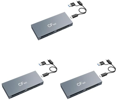 LYEAA Lector de Tarjetas CFast USB C Lector de Tarjetas multifunción 6 en 1 5 Gbps para Lector de Tarjetas CFast/CF/MS/SD/TF/XD