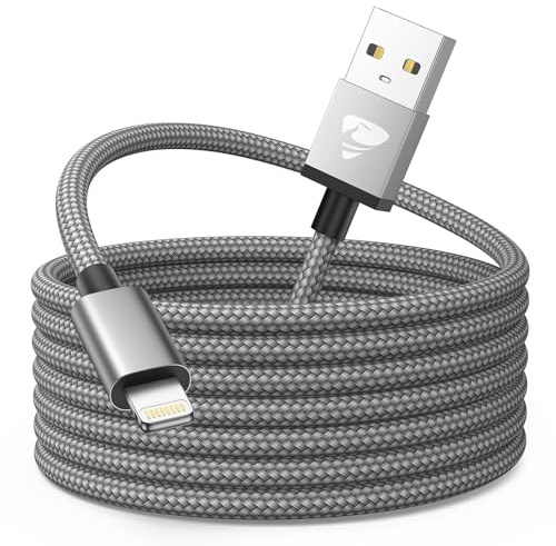 Aioneus iPhone Charger Cable 3M, Long iPhone Charger MFi Certified Lightning Cable Fast Charging Lightning Cord Braided Fast Charge Lead for iPhone14 13 12 11 Pro Max XS XR X 8 7 6 Plus SE, iPad