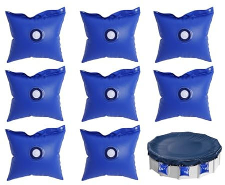 Kellegour 8 pcs Poolabdeckungsgewichte,Pool-Wasserbeutel,Pool Water Bags,Wassergewichte,Quadrat Wassersack Klein,PVC Verdickt Hängetasche für Schwimmbadabdeckung zur Beschwerung von Pool Abdeckplanen