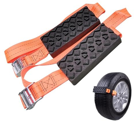 Auto Escape Board Slip Resistant Unebener Oberfläche Flexibler Riemen Starke Ziehkraft Schnelles Anziehen Tragbar für das Fahrzeug, Bord-Unterfahrschutzplatte für Gelände/Sand/Schnee