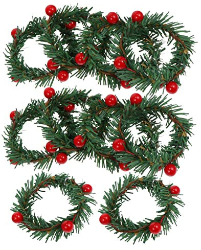 Cabilock 2 Sätze Serviettenringe Mit Roten Früchten Party-servietten- Tablett Tag Weihnachtsdeko Weihnachts Party Serviettenring Weihnachten Serviettenhalter Plastik 10 Stück * 2