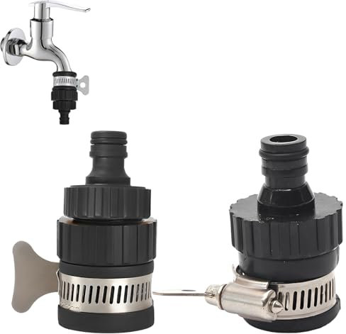 KxrTpx 2PCS Kitchen Tap Hose Connector,tap Connector for Hose Pipe,tap Hose Connector,12-16mm Mixer Garden Tap Indoor,Suitable for Most Faucets, Washing Machines, Gardening, Car Washes.