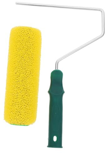 NUOBESTY Spazzola a pittura decorativa pittura murale piccolo soffitto struttura rulli di trama rulli di vernice per dipingere pareti di vernice portatile addominali Yellow