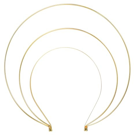 TOYANDONA Three Layer Halo Headband Crown Hair Hoop Metal Costume Headpiece for Women Bridal Party Cosplay Festival