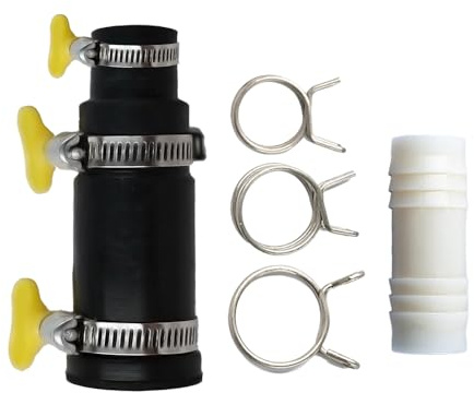 Dishwasher Drain Hose Adapter Kit with Inlet Connector, Hose Clamp, and Spring Clamps, Dishwasher Connector Kit Compatible with Insinkerator Garbage Disposals