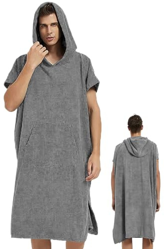 poncho | Handduk med för Vuxen Surfning - Badcape Snabbtorkande Andas för Resa Utomhus Gym Källslor