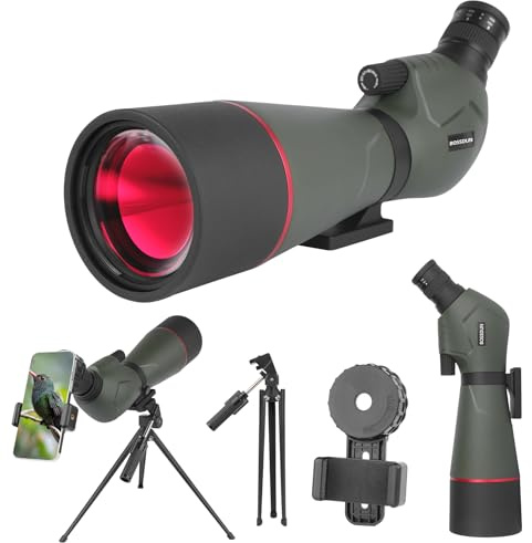 Telescopio Terrestre, Zoom Catajos Alta Potencia, Adaptador Teléfono, Trípode, Bolsa, 45° Angular, Observación Estrellas, Aves, Caza (44G)