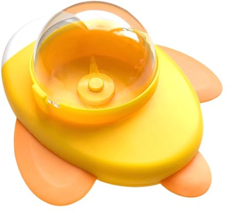 Distributeur de Nourriture Interactif pour Chat - Jouet Distribuant des Friandises Tournant | Puzzle Alimentaire Éducatif en Forme d'avion pour Repas Lent, Entraînement Quotidien, Casse-Croûte,