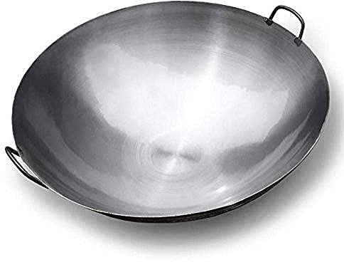 Wok, Wok Grande Speciale per Chef dell'hotel, Grande pentola in Ferro biauricolare per la casa, Padella in Ferro Cotto Vintage, pentole da Cucina, utilizzata negli Hotel, stufe a Gas