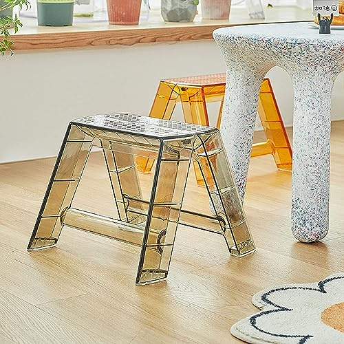 Marchepied transparent – Échelle pliable portable en acrylique pour la cuisine à la maison, design durable et léger pour une utilisation en intérieur et en extérieur pour adultes