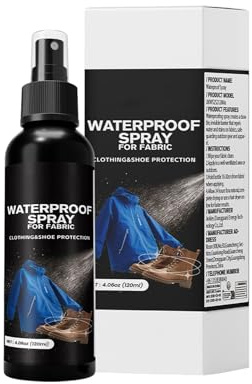 Waterproof Fabric Spray - 120ml Water Resistant, 120ml Windbreaker Protection, Portable Spray Solution with Durable Shield, Backpacks Clothing Tents Sofas Carpets Upholstery, Rainy Season Travelers