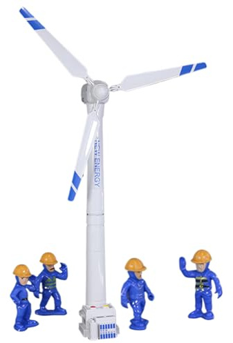 SMELEYOU Giocattolo a turbina eolica Mini turbina eolica Modello rotativo Educativo simulato Portatile Staccabile per Bambini