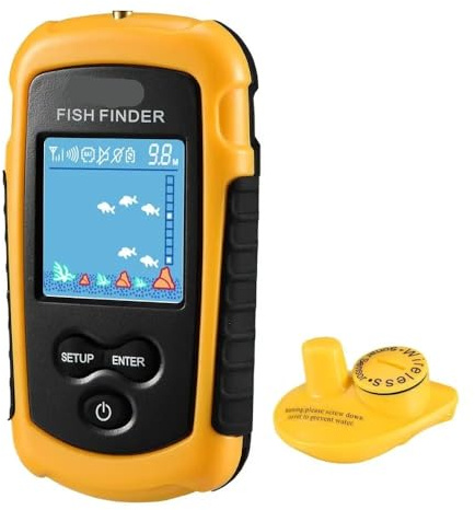 Tragbarer Fischfinder, kabelloser Entfernungsmesser, elektronisches Angelgerät, FFW1108-1, FFCW1108-1, 400 Fuß, 120 m(FFCW1108-1)
