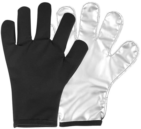 DimyFew Touchscreen Saunahandschuhe, Trainingshandschuhe, Schweißhandschuhe, Handschuhe für Sport Und Zuhause, Silber