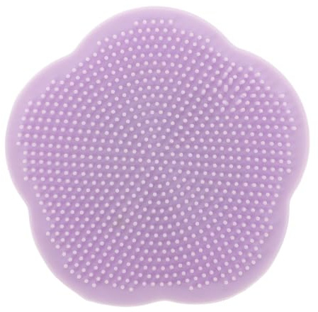 Silicone Baby Scalp Brush Bow Flower Shampooing Brush | Gentle Touch, Cradle Cap Scrubber, Bath Accessory for Parents and Babies, Adorable Design in Purple