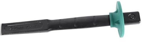 Keenso Cincel Plano de 10 Pulgadas con Protector de Mano, Acero CRV Duradero para Demoler Hormigón, Cemento, Piedra, Uso Industrial