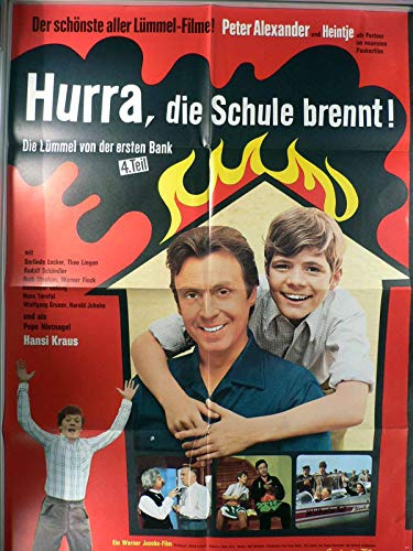 Hurra, die Schule brennt! - Filmplakat A1 84x60cm gefaltet-G1