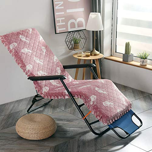 LKJHG Cuscino Chaise Lounger, Il Cuscino reclinabile è Universale per Tutte Le Stagioni, sfoderabile e Lavabile per la casa, Sedia a Dondolo Sedia in Rattan Cuscino in bambù, sedie Non Incluse