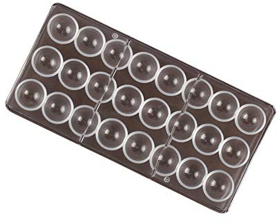 NSXIN 3D Schokoladenform Pralinenform Halbkugel Backform Backzubehör, 24 Gitters Gebäck Werkzeug BPA-frei, Polykarbonat, Kugel, Klar