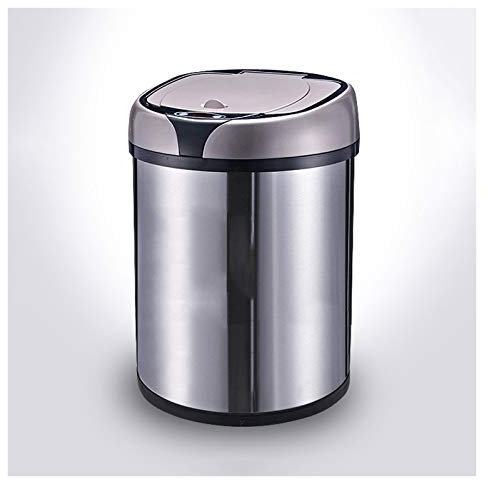 Pattumiera 12L BACK AUTOMATICO CASH CANNA INOSSIDABILE CASH SMART SMART CASH MONTORE SENSO BASH CASH, PERFETTO PER L'UFFICIALE DA HOME CUCINA (5 colori) Cestino ( Color : Silver , Size : 12L )
