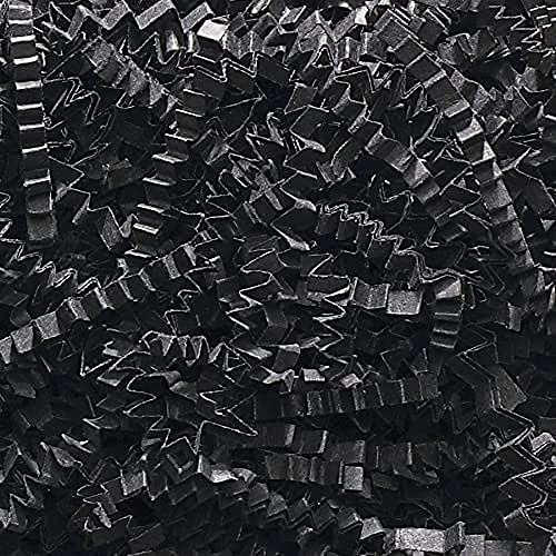 Box.it.pack.it Shredded Crinkle ZigZag Kraft Paper, Black, 1kg