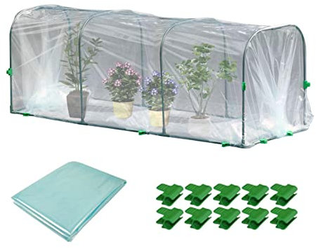 smashing Túnel de lámina – Neumático de invernadero para plantas, resistente al agua, para cultivo de plantas, túnel de plantas para jardín, planta, postes de jardín