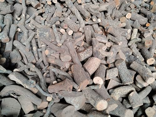 Leña de encina - Ideal para Barbacoa, Chimenea, Estufa, Cassette - Troncos - Seca y Perfectamente Cortada en Troncos 30-40cm de Largo - Grosor Medio 4-9cm - 38 kg