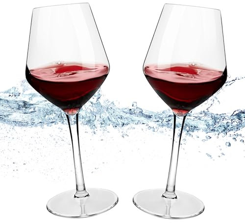 HAHASHOW Bicchiere da Vino Bianco, Tritan-Plastica Divino Calici vino rosso 440ml per campeggio festa, Adatto alla Lavastoviglie, Set di 2