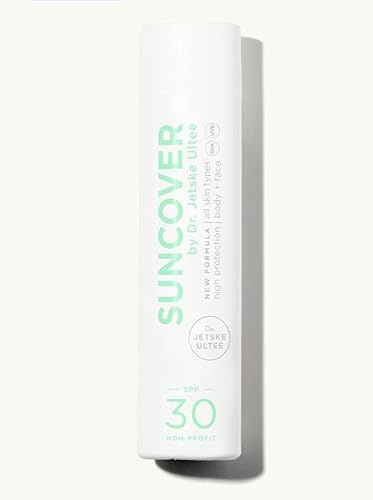 Suncover Dr. Jetske Ultee | Sonnencreme | LSF 30 | Kinder | Körper & Gesicht | Enthält effektive und sichere UV-Filter | Wasserresistent | Parfümfrei | Ohne Octocrylene (250 ml)