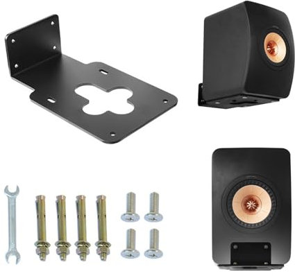 ZLiT Soporte de pared para altavoz KEF LS50 Meta, 1 soporte de pared de metal para KEF LS50 Meta LS50 Wireless II (negro)