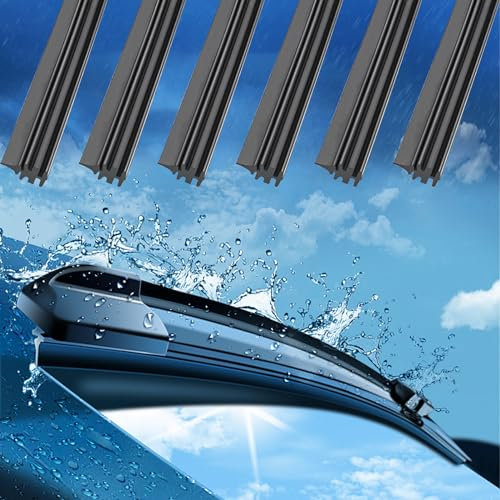 6 Pezzi Gomma Tergicristallo Universale, 800mm Gomma Di Ricambio Per Tergicristalli, Ricariche per Spazzole TergicristalloRicambi Tergicristalli, Ricambio Gomma Per Tergicristalli