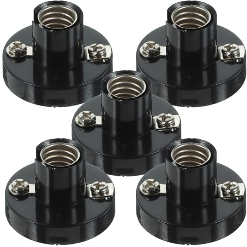 Veemoon E10 Screw Lamp Holder 5Pcs Mini Light Bulb Socket for Home and Commercial Fixture Replacement