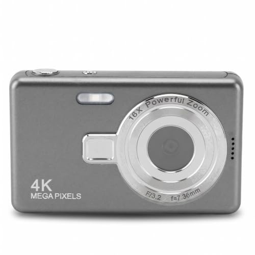 Digitalkamera, 12 MP 1080P Digitale Point-and-Shoot-Kamera mit 2,4-Zoll-Bildschirm, 16-fachem Zoom, Tragbare Kompaktkamera, Taschen-Digitalkamera für Kinder, Teenager, Mädchen,