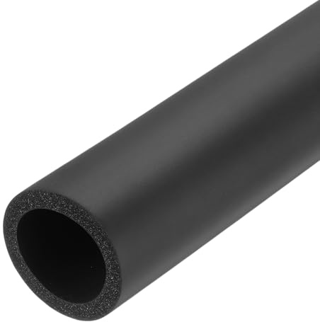 sourcing map Rohrisolierung, Schaumstoffrohr, Isolationsrohr für Heizungsrohre Isolierung, 32 mm Innendurchmesser, 40 mm Außendurchmesser, 50,8 cm, Wärmeerhaltung für Griffstütze, Schwarz, 2 Stück