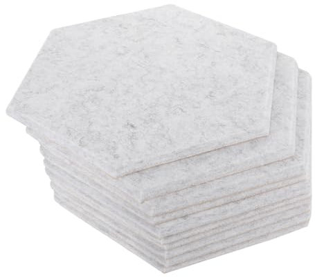 Parliky 10pezzi Acustici Esagonali Isolante Per Assorbimento Per e Spazi Pubblici Decorazione e