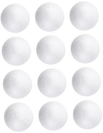 SEWACC 12stücke Weiße Schaumstoffbälle Für Mädchen Bastelmaterial Für Weihnachten Kreative Dekorationen Sichere Und Leichte Bastelobjekte Für Schulprojekte Und