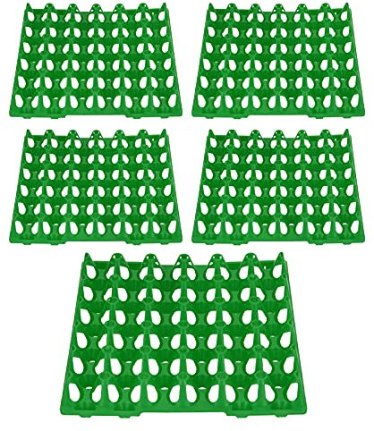 ZLXHDL Scatole per uova in plastica, cartoni per uova in plastica da 5 pezzi, vassoio portauova a 30 celle per conservazione e trasporto, ideale per la casa e la fattoria (ZLXHDLc0e-14)