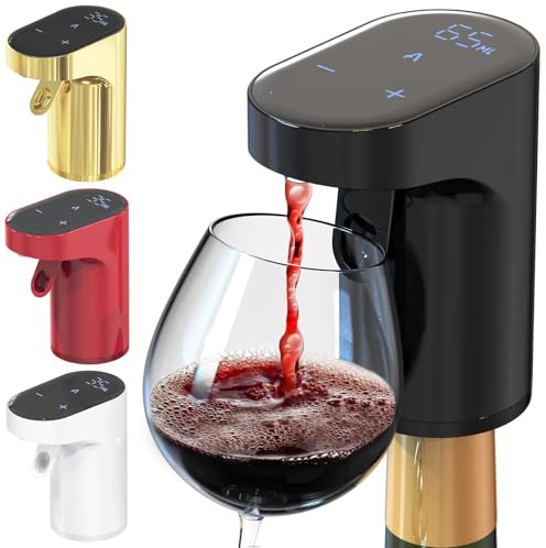Sipvault - Drink Dispenser Liquor, Sip Vault Drink Dispenser Whiskey, Sipvault Smart Dispenser Alcohol,Electric Wine Decanter Aerator Dispenser Pourer Adjustable Quantity Liquor Wine Pump (Black)