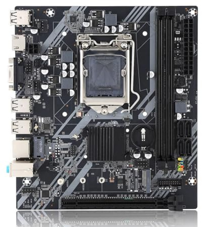 Rfeeuubft New H61-S Computer Motherboard Desktop LGA1155 Pin with M.2 Supports I3 I5 I7 Second and Third Generation CPU